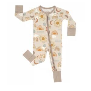 NWT LITTLE SLEEPIES Zippy Desert Sunrise Neutral Sun Rainbow 3/6 Months